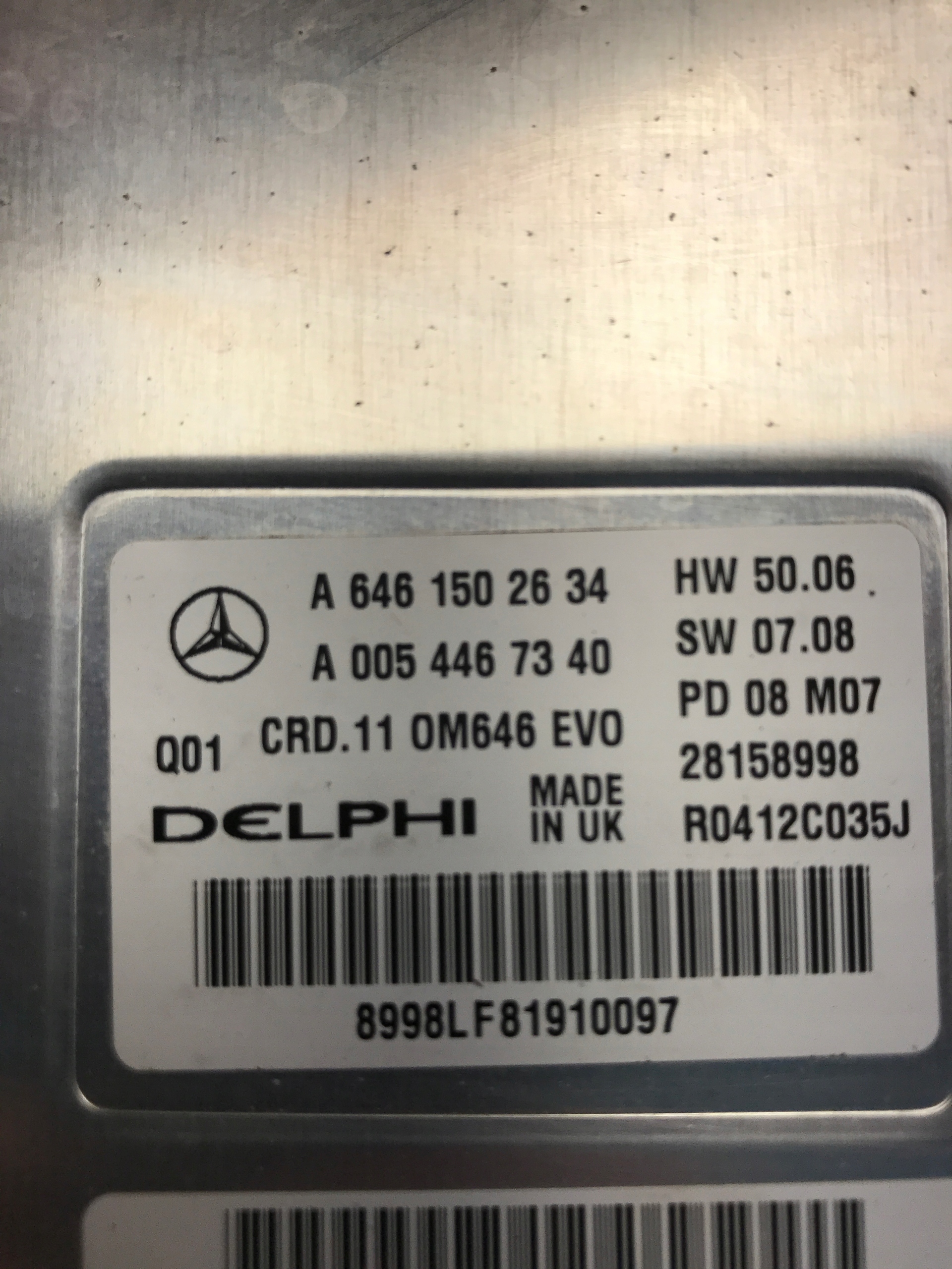 computer Centralina Motore W204 A6461502634