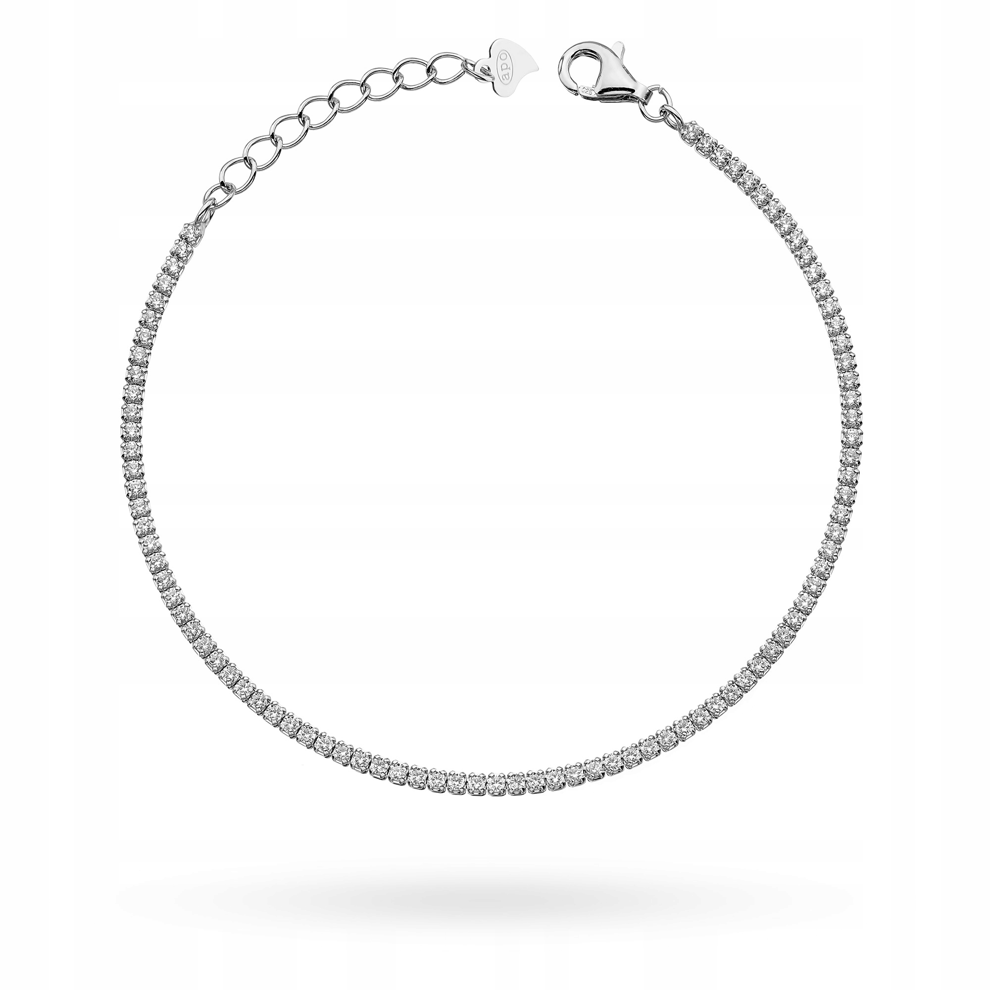 Krásný Stříbrný Náramek ryzost 925 s zirkony