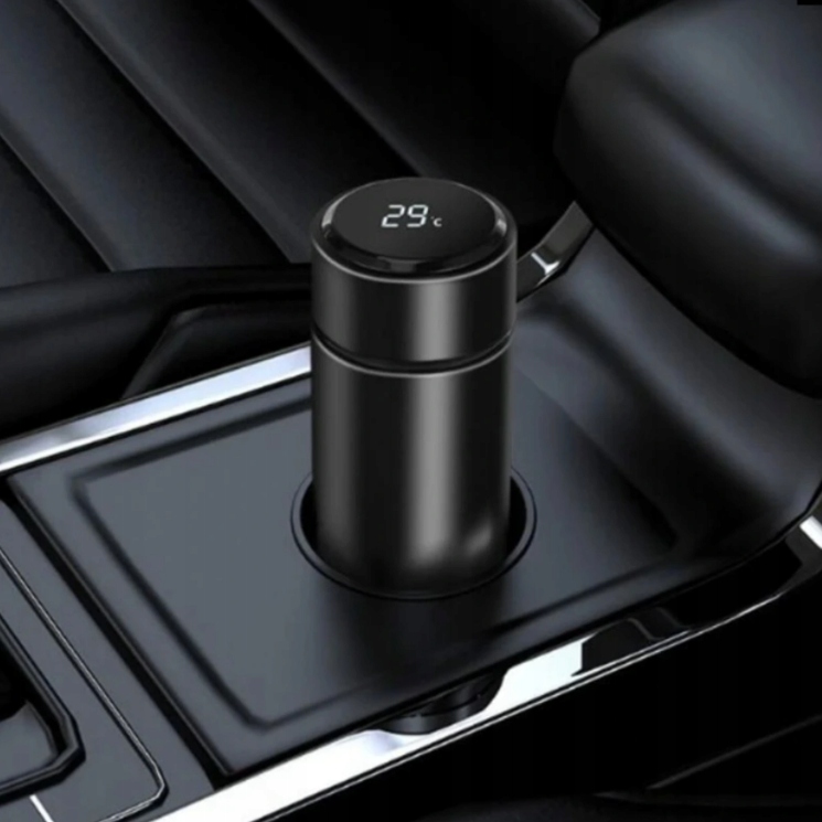 DZIECKO KUBEK TERMICZNY NA MLEKO LED TEMPERATURA Kolor czarny