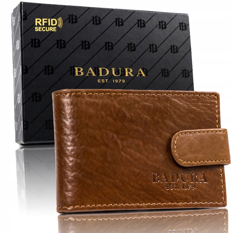 

Badura skórzane etui na karty z ochroną Rfid