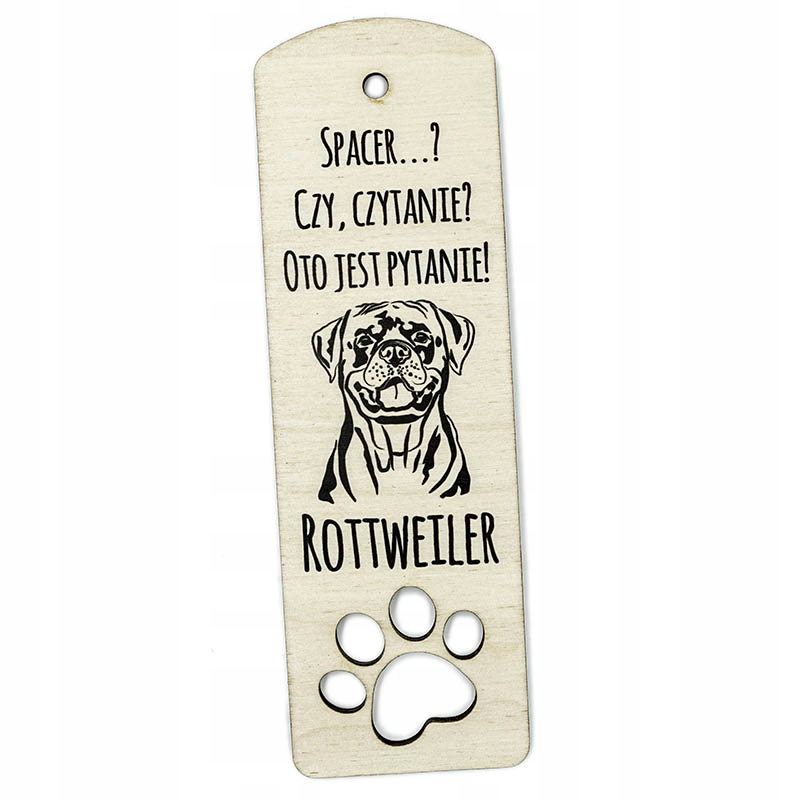 Zakładka do książki z wizerunkiem psa Rottweiler