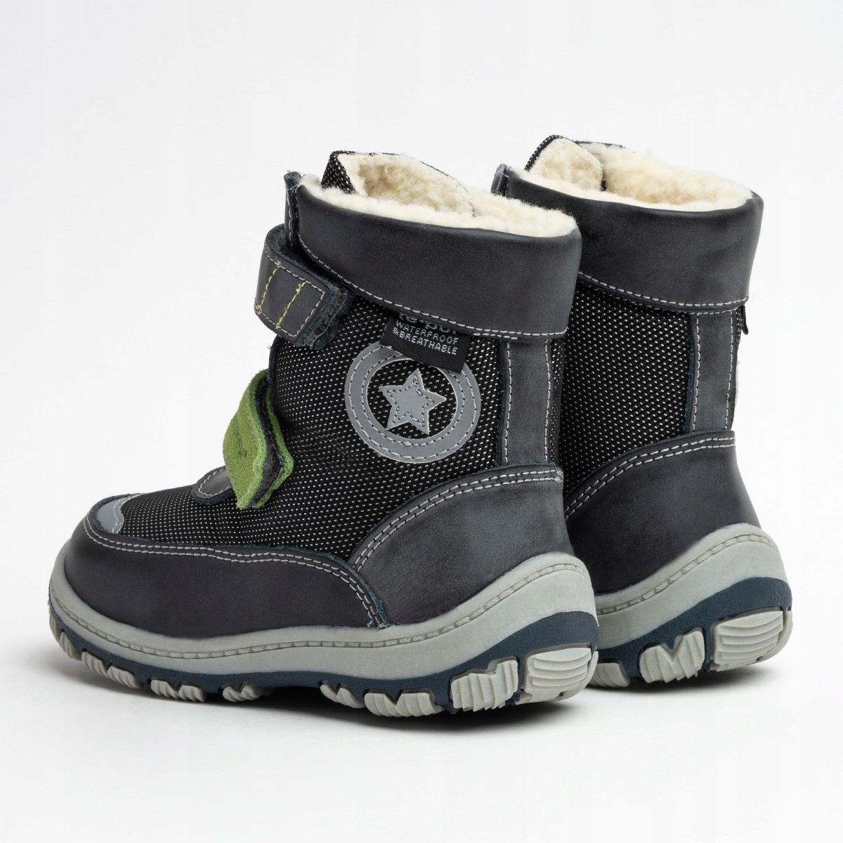 Śniegowce SKÓRZANE wodoodporne ocieplane Sunway Długość wkładki wew. 19.3 cm