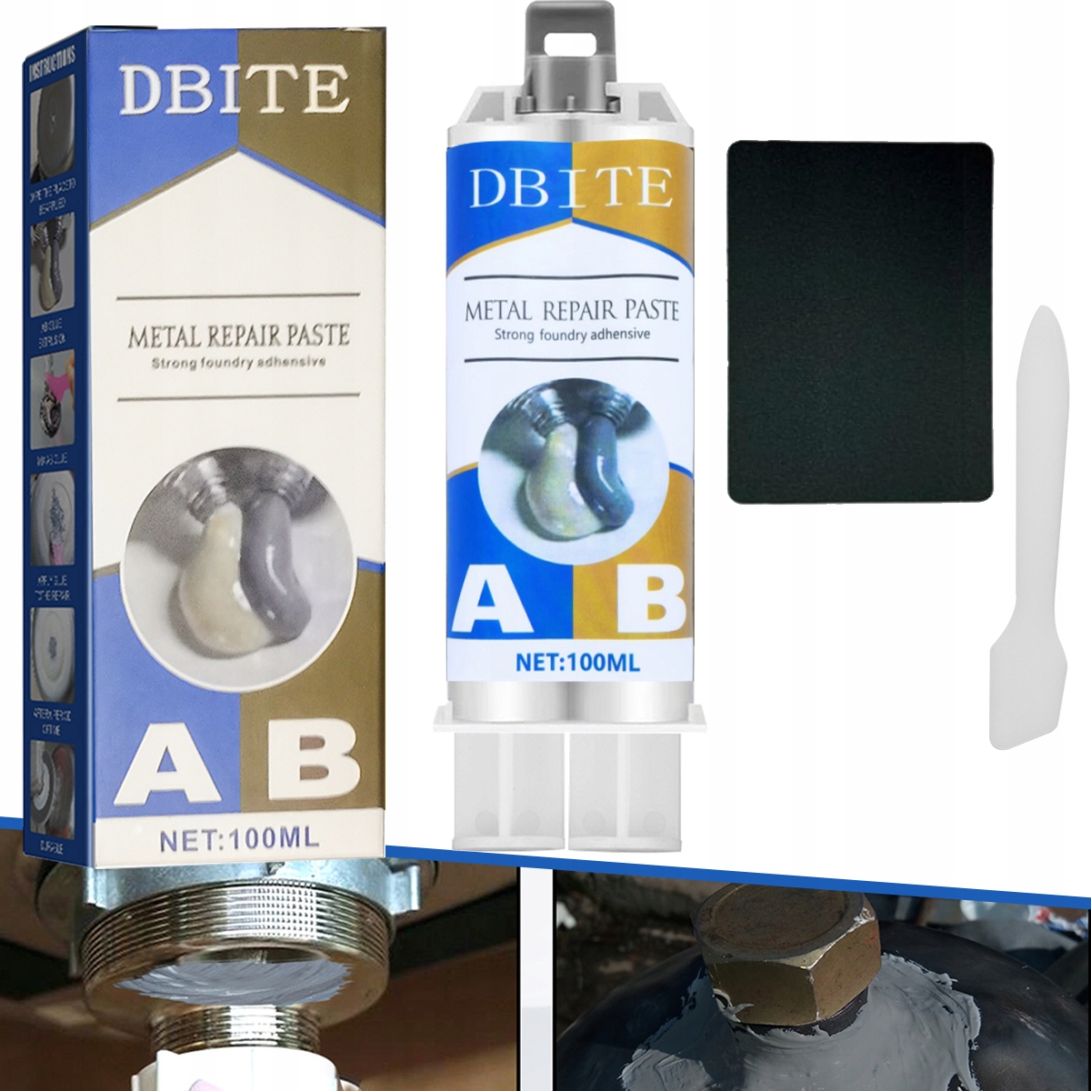 Supermocny Klej Do Metalu Ab 100ml Odporny Wodę Ciepło Zimny Spaw