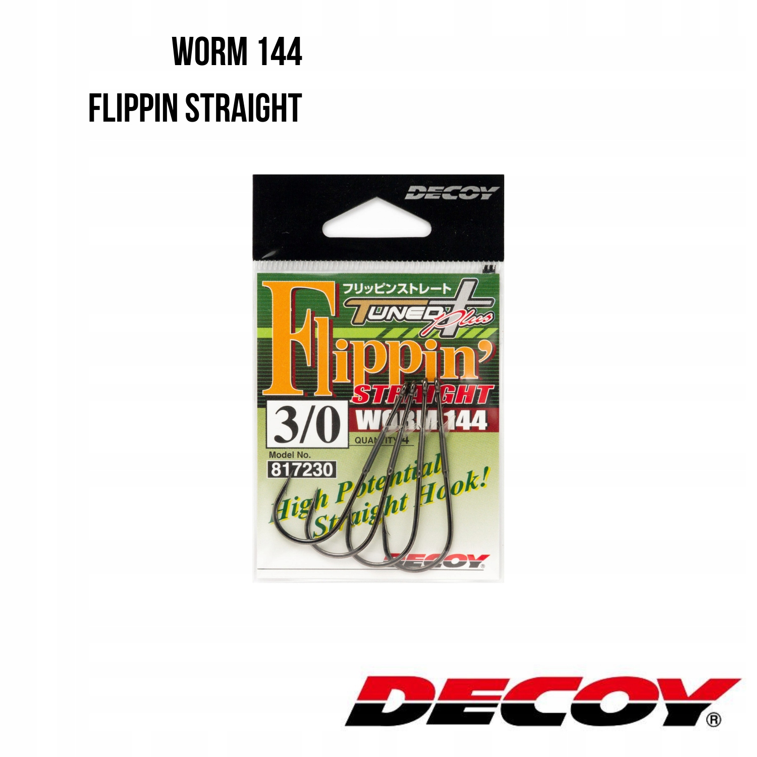 Haczyk offsetowy Decoy Worm144 Flippin' Straight #3/0 (4 szt)