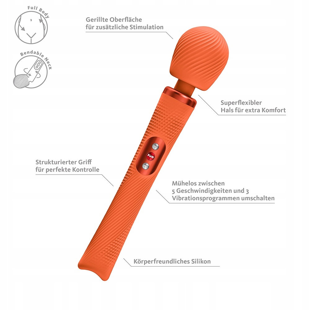 VIM Massager Sunrise Orange masażer wand Model FUNFCT0056