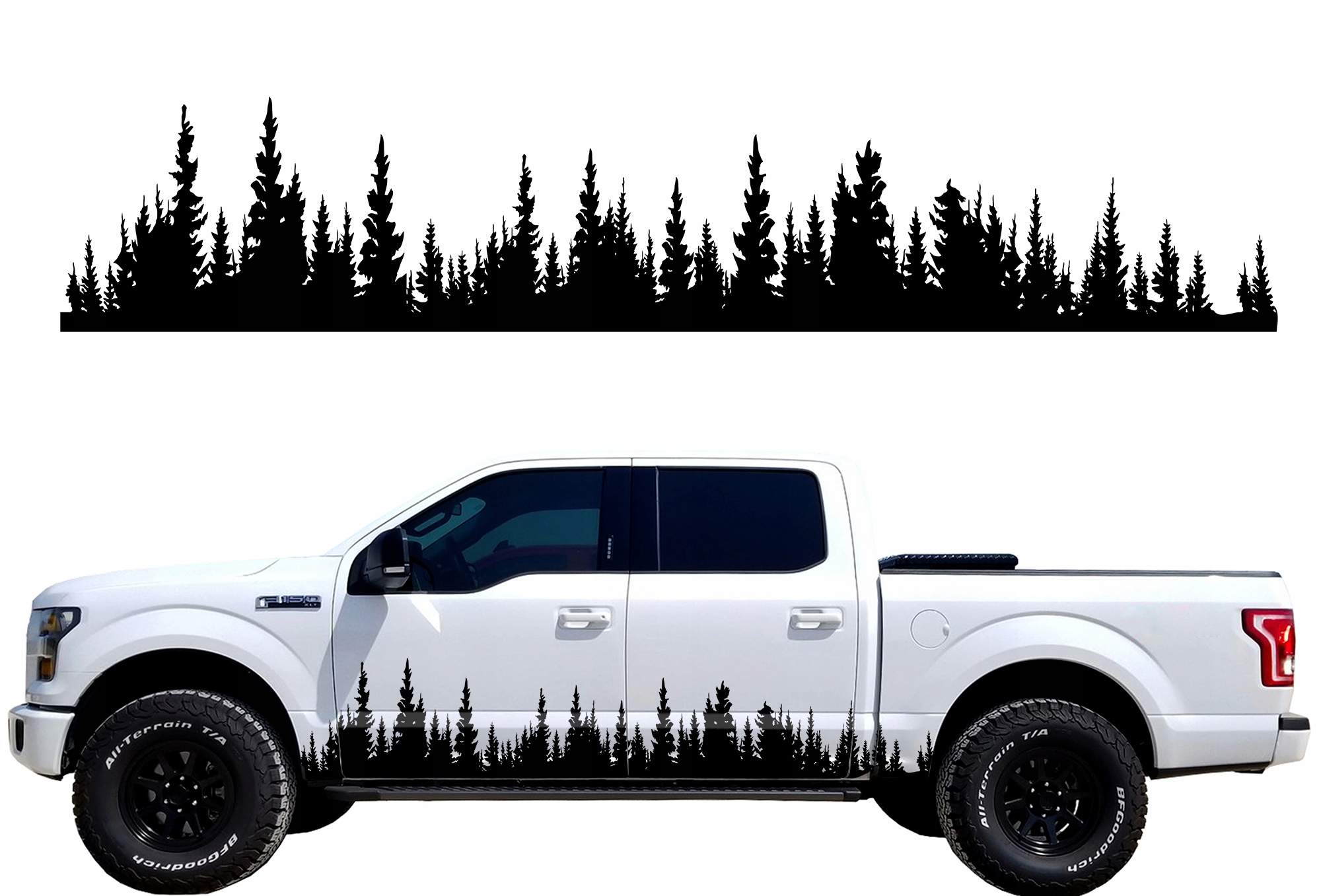 samolepky Na Bok Auta Les Dřeva 250X50 cm