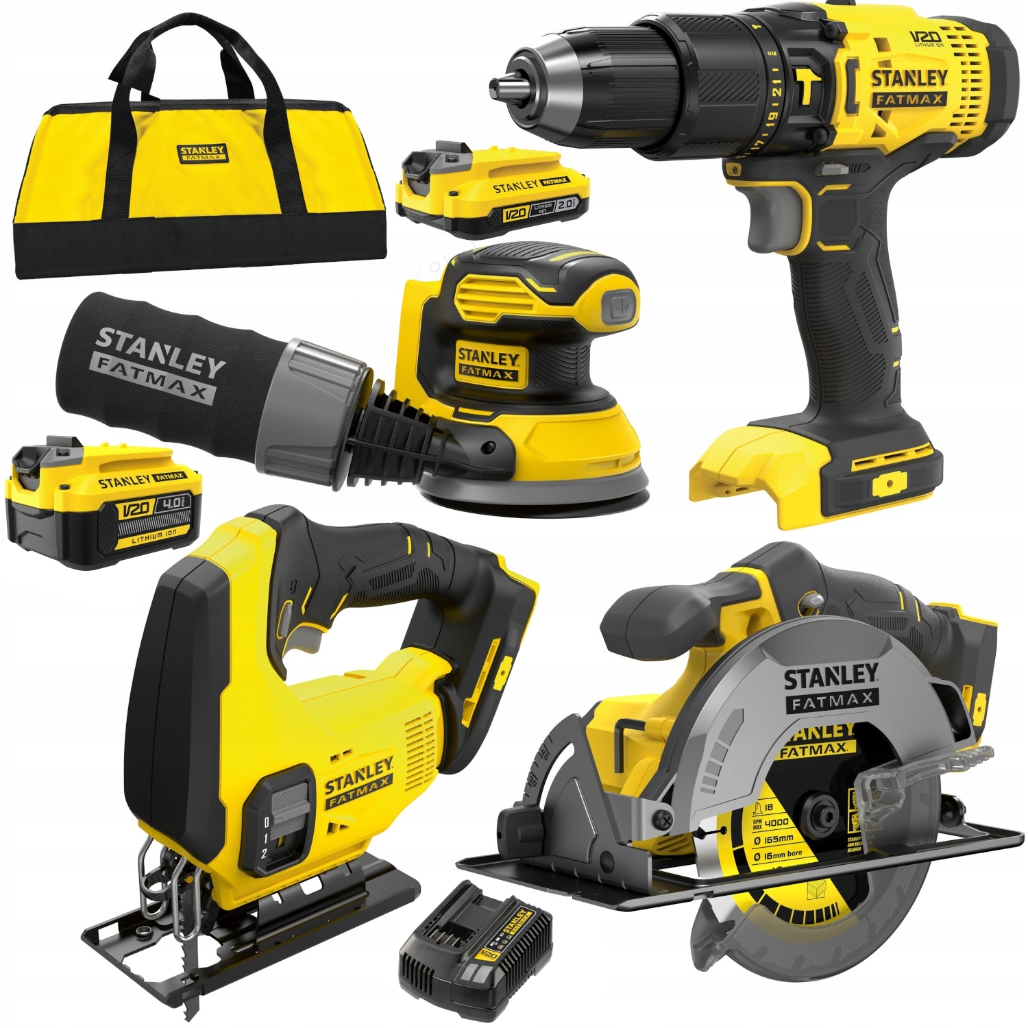 Zestaw elektronarzędzi Stanley SFMCK412MDS 4-narzędzia 18V Fatmax V20