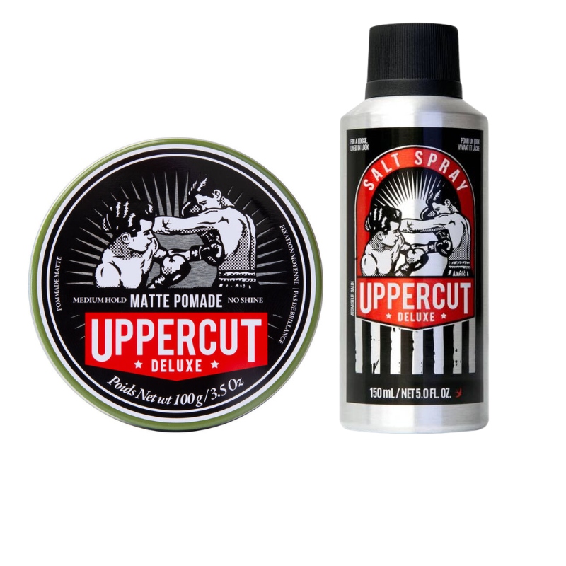 Uppercut Deluxe Matte Pomade 100g Sea Salt 150 ml Zestaw