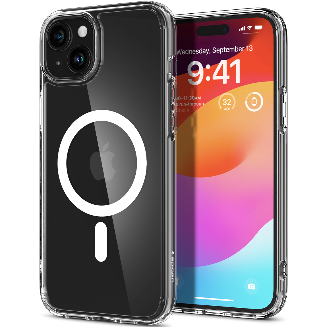Zadní Kryt Spigen pro Apple iPhone 15 bezbarvý