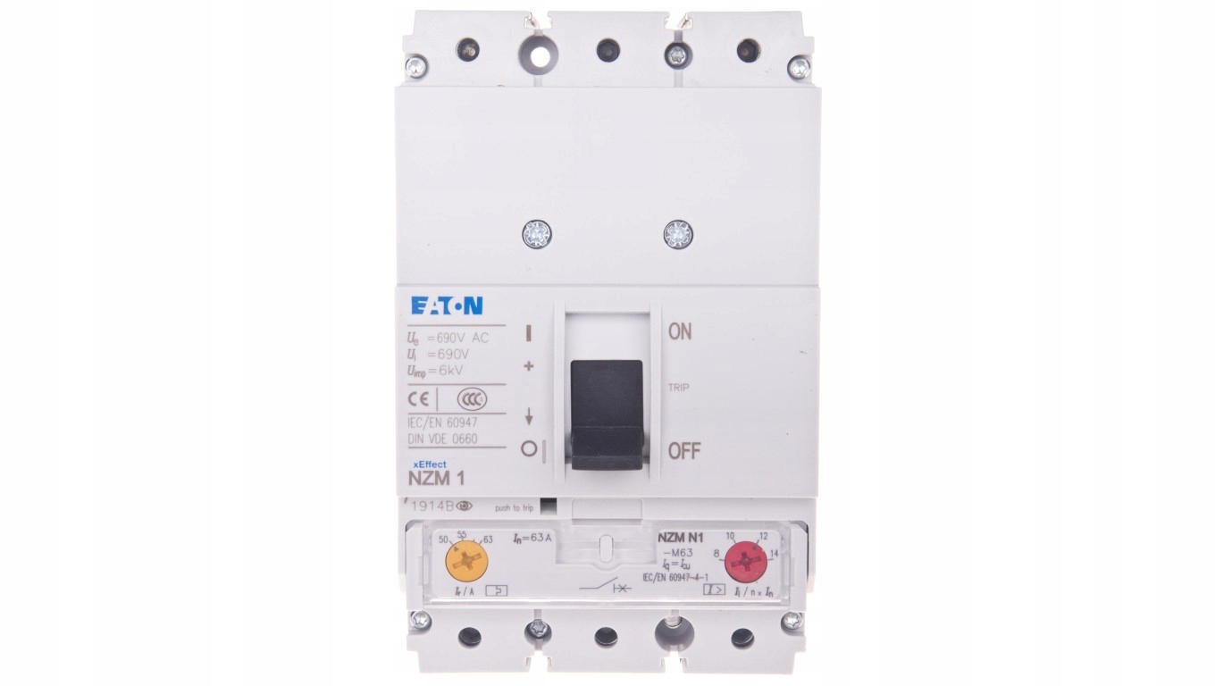 Wyłącznik Silnikowy Eaton 50-63A 30kW NZMN1-M63 Zabezpieczenie Silnika 2657
