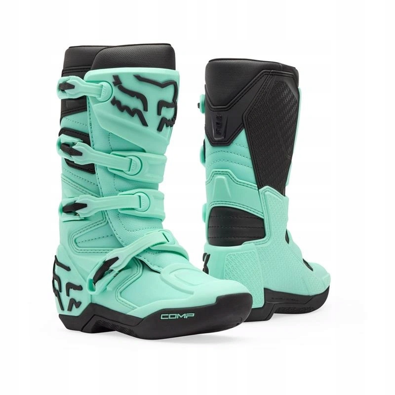 Detské cross enduro topánky Fox Junior Comp Teal zelené čierne Darčeky