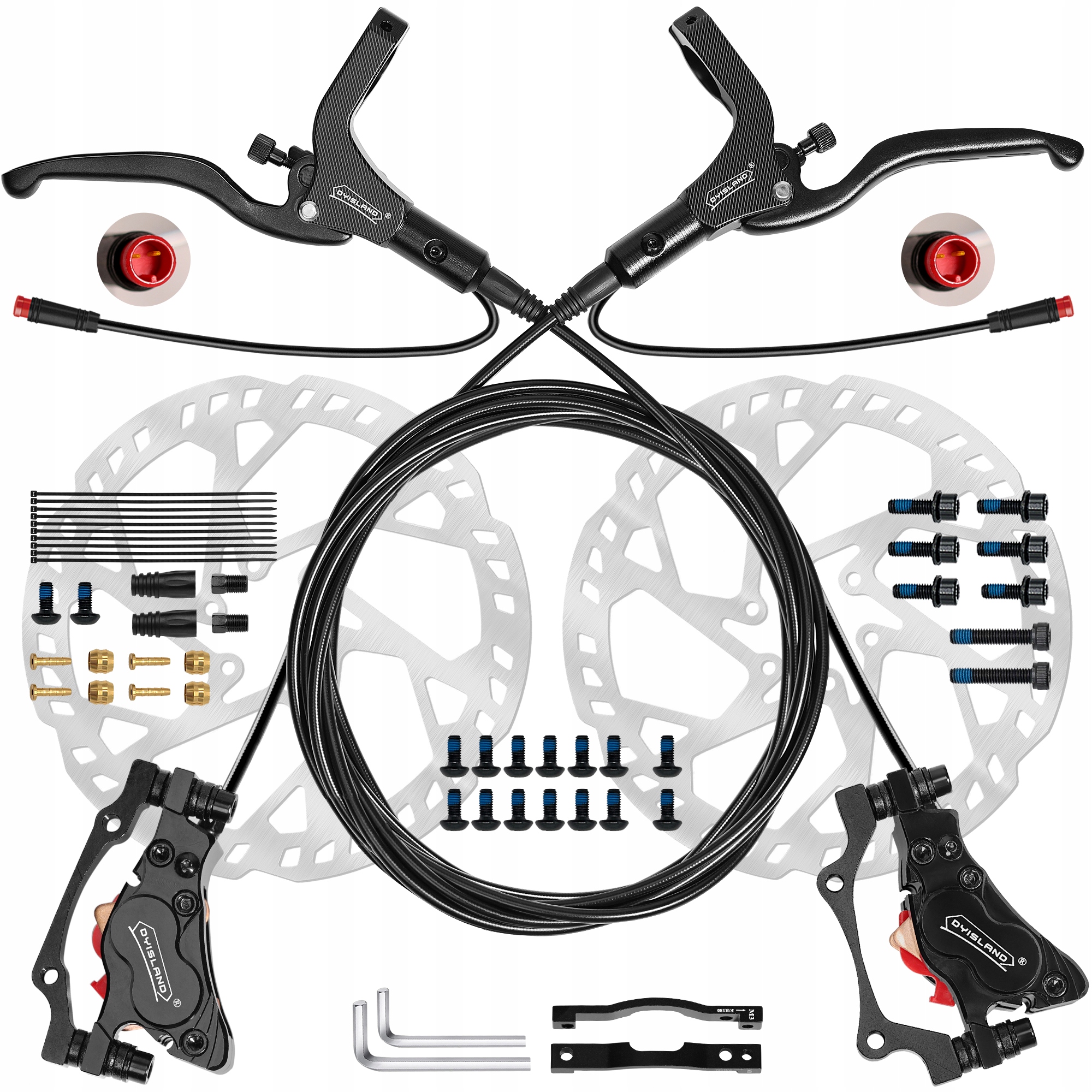 Sada hydraulických kotoučových brzd 4Piston pro elektrokola E-Bike