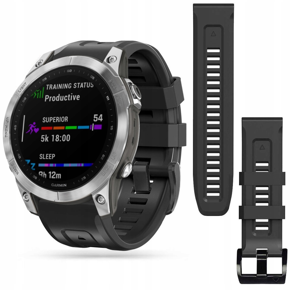 

Pasek Silikonowy Sportowy do Garmin epix 2, Czarny
