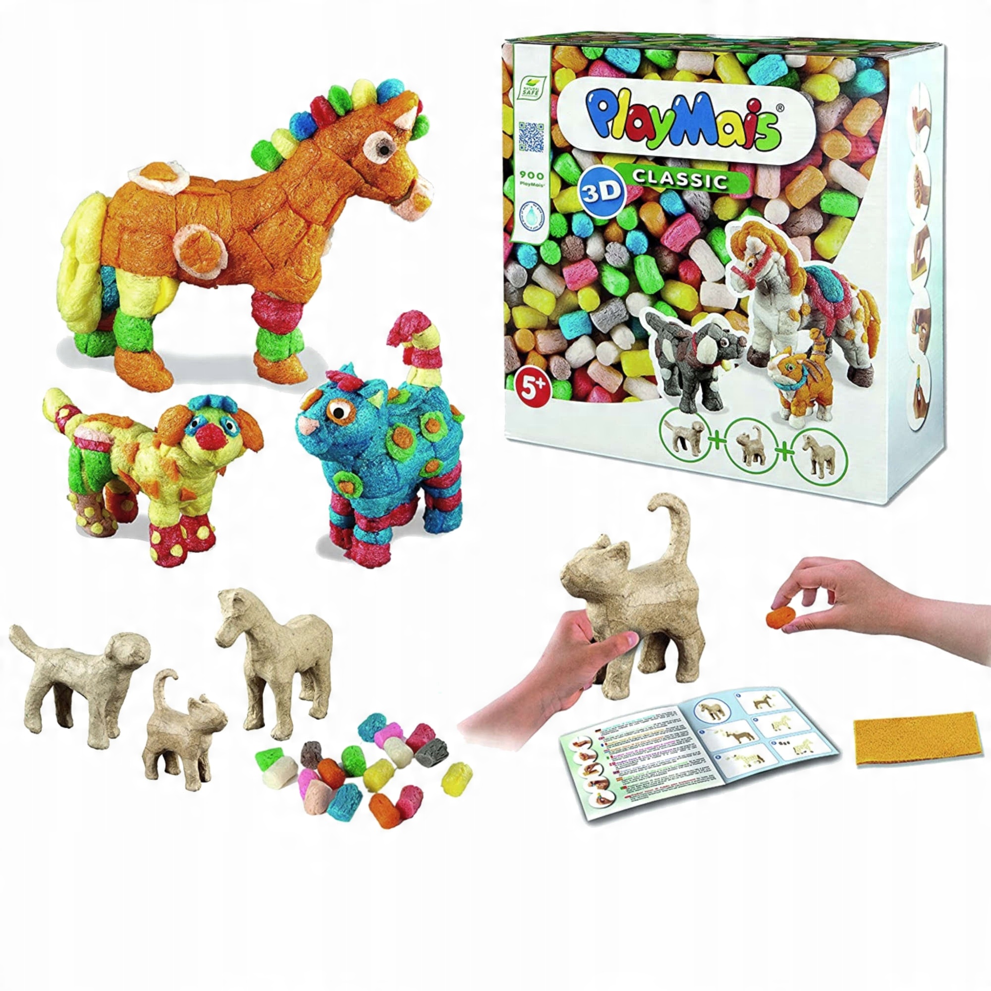 

Playmais Ekologiczne Klocki Formy Zwierzęta 900 El