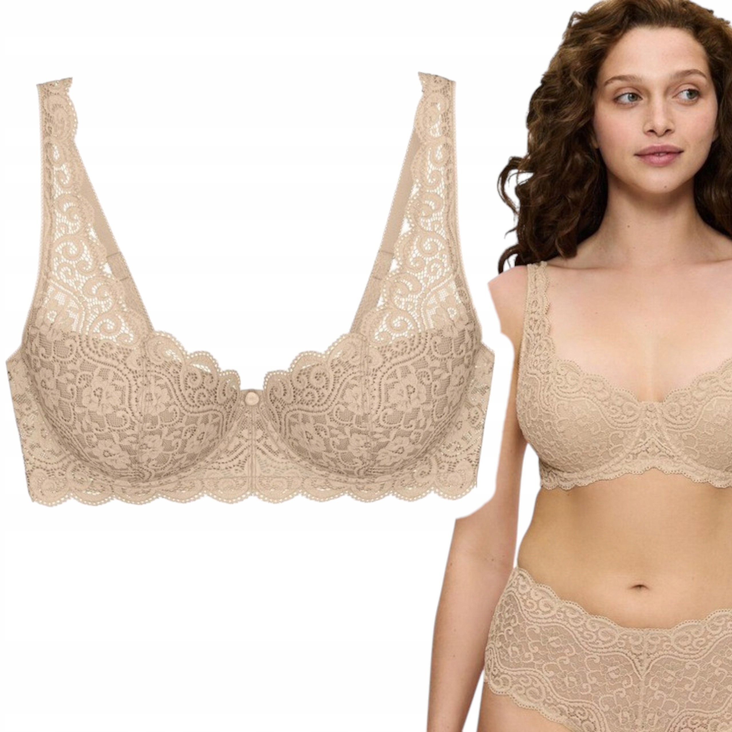 Podprsenka Triumph Amourette Whp Béžová 70 D Vyztužená Krajková Podprsenka