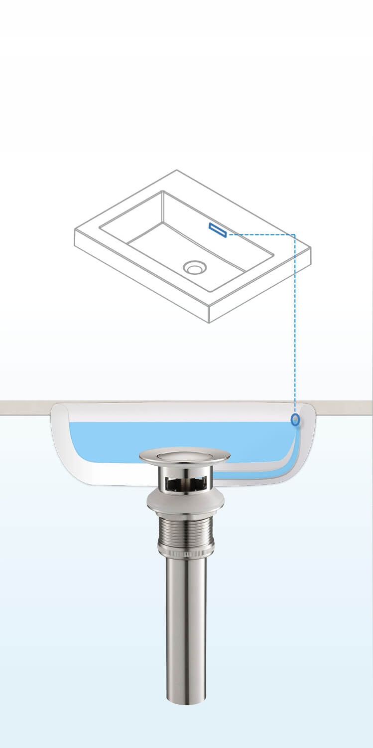 KOREK KLIK KLAK DO UMYWALKI Z PRZELEWEM MOSIĄDZ KOREK CLICK CLACK CHROM Przeznaczenie umywalka