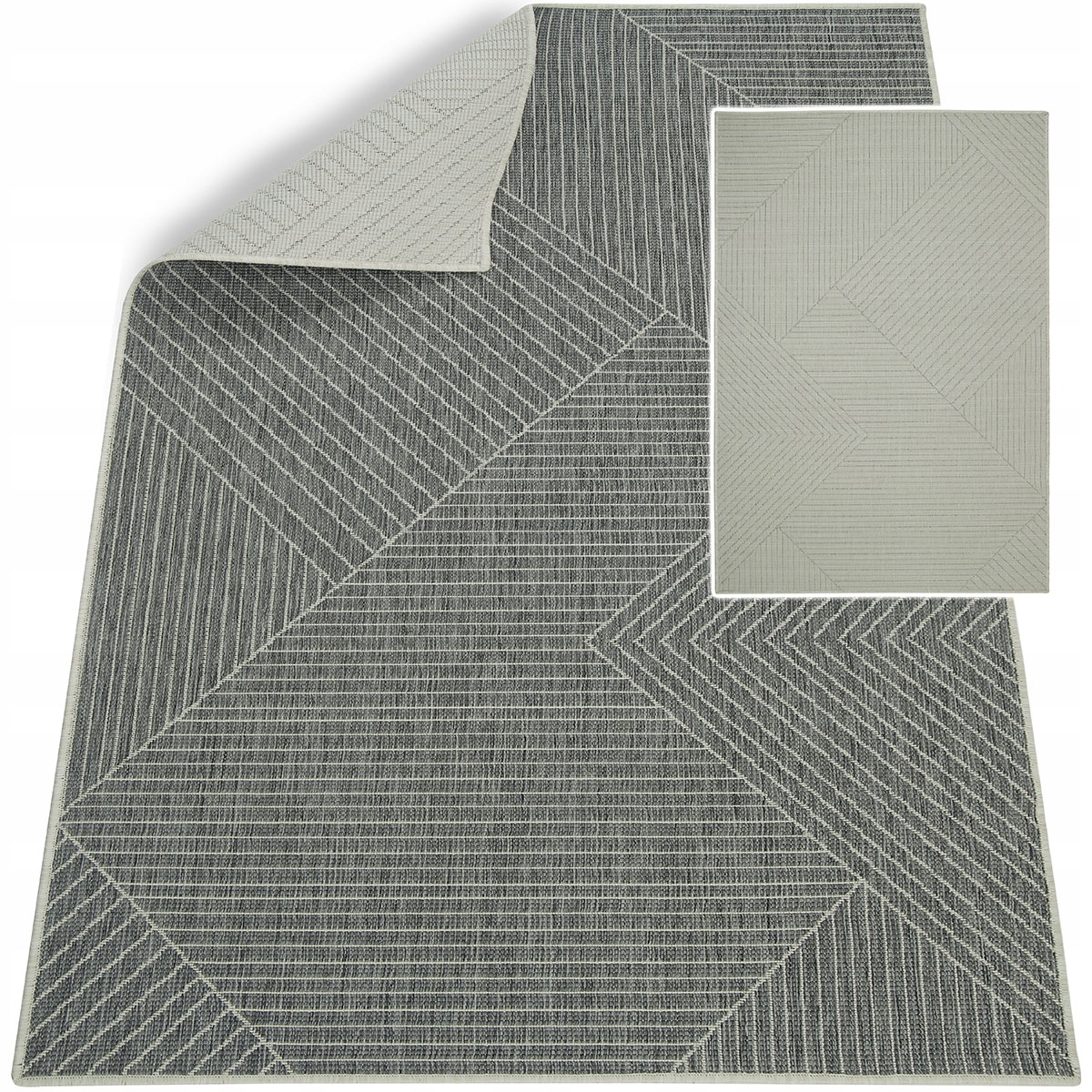 Szary Dywan Do Kuchni Dywanik Kuchenny Sznurkowy Zewnętrzny Lana 120x170