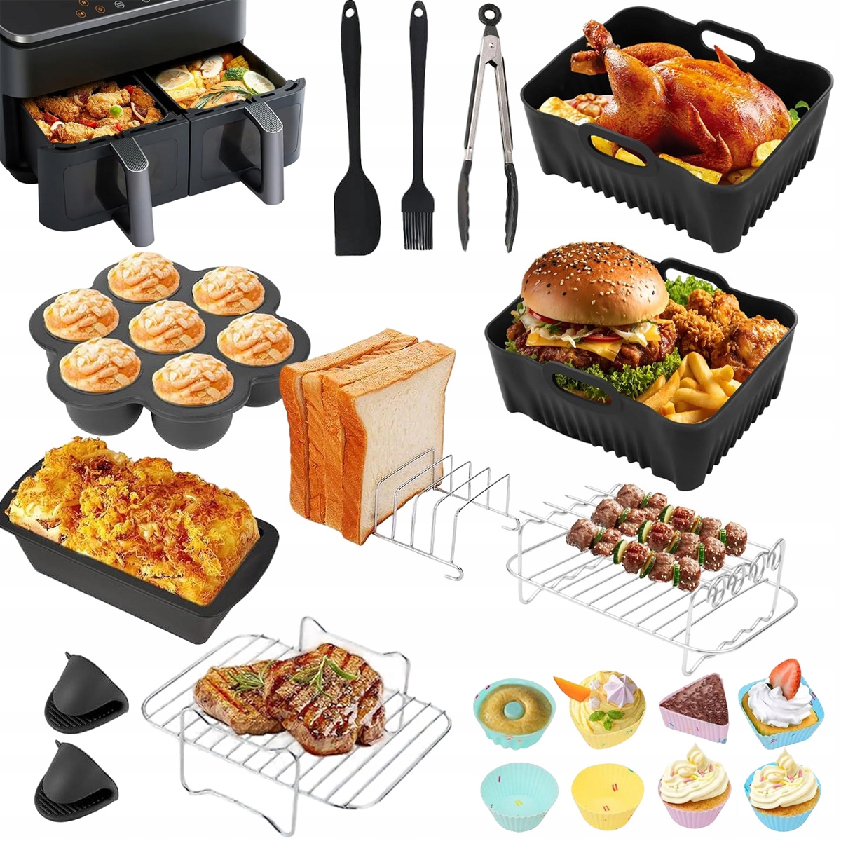 Akcesoria Do Frytkownicy Cosori Air Fryer Zestaw 20 Elementy Uniwersalne