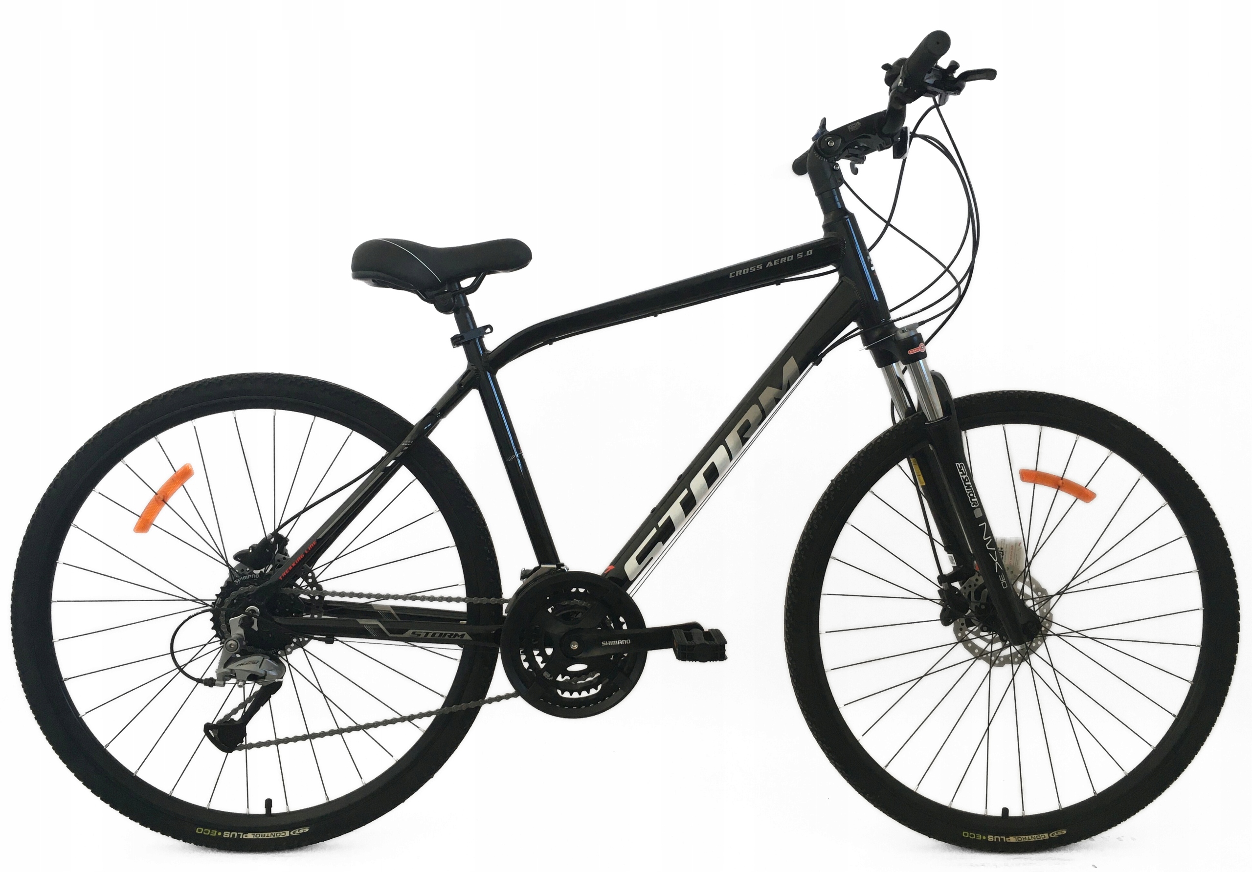 Rower Storm Cross Aero 5.0 Man czarny/biały 19