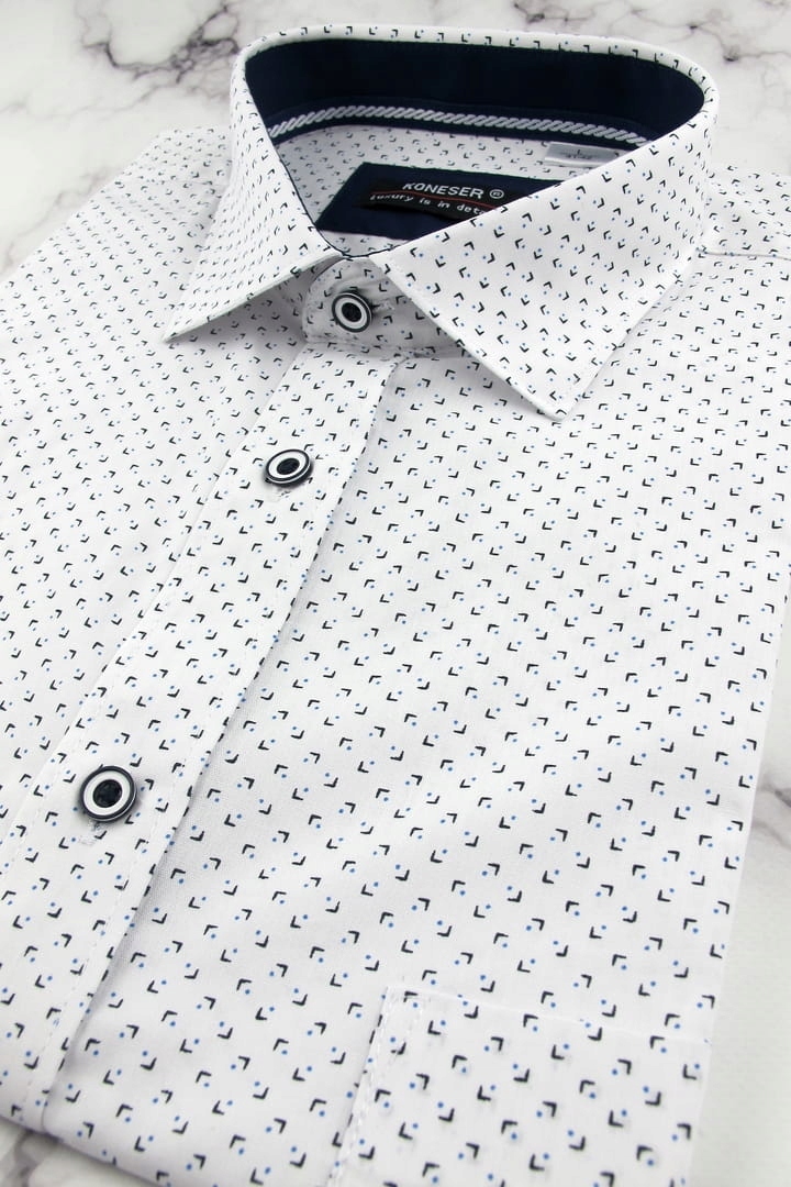 Duża Koszula Męska Elegancka Duże rozmiary P167 Rozmiar kołnierzyka 47