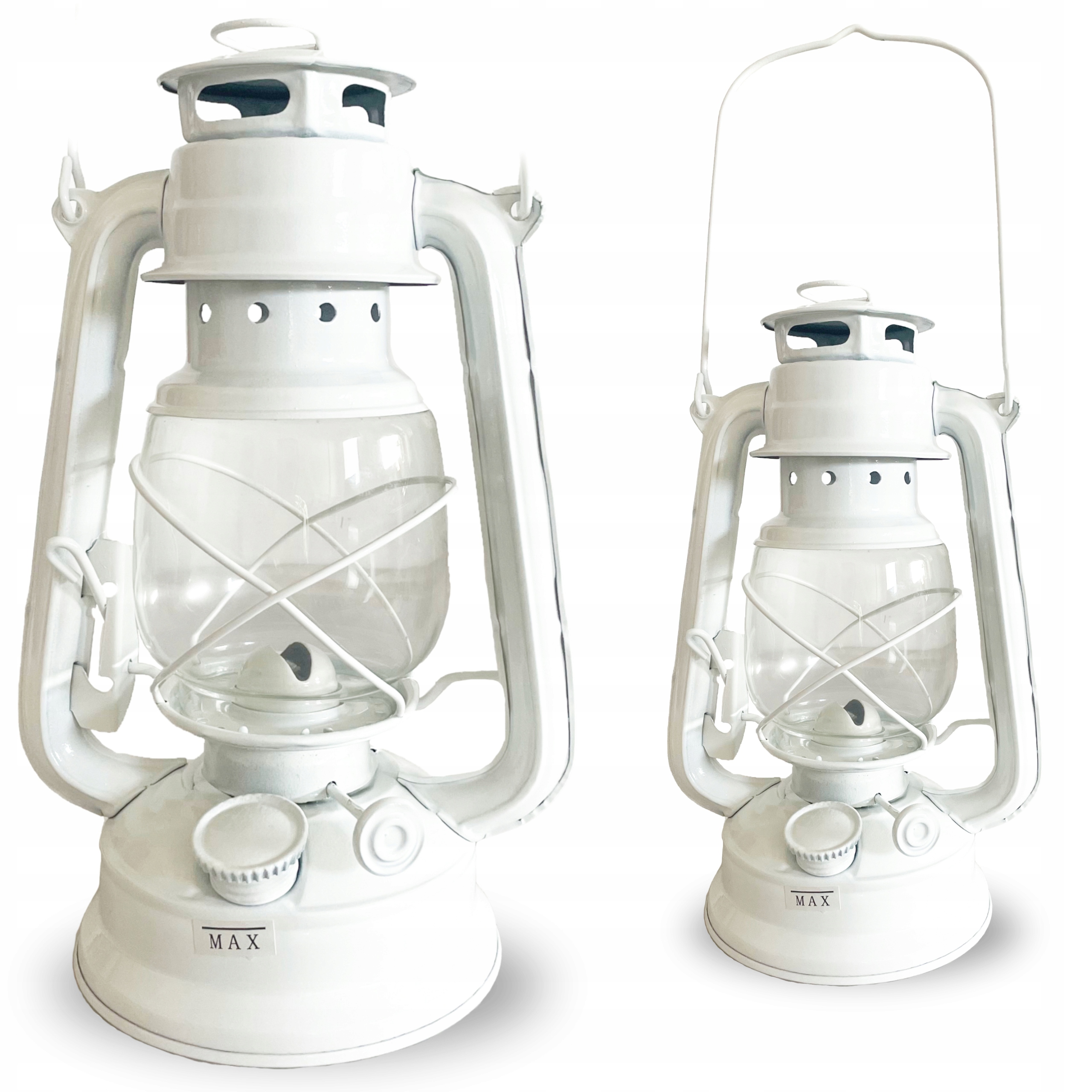 

Lampa Naftowa Olejowa 24cm Biała latarnia