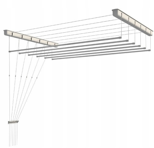 Levně Sušák na prádlo 6 tyčí 120 bílý
