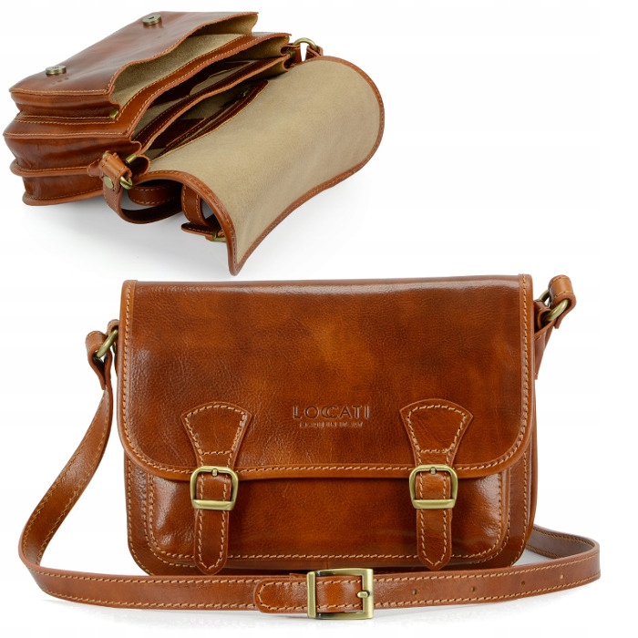 

Listonoszka damska retro skórzana torebka vintage