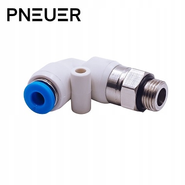 Úhlová pneumatická spojka s vnějším závitem G 1/4"- 6 mm