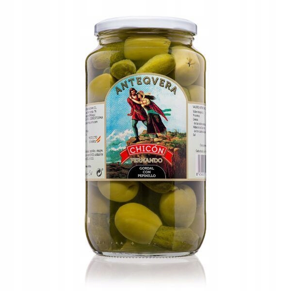 

Oliwki Gordal nadziane korniszonem 900 g