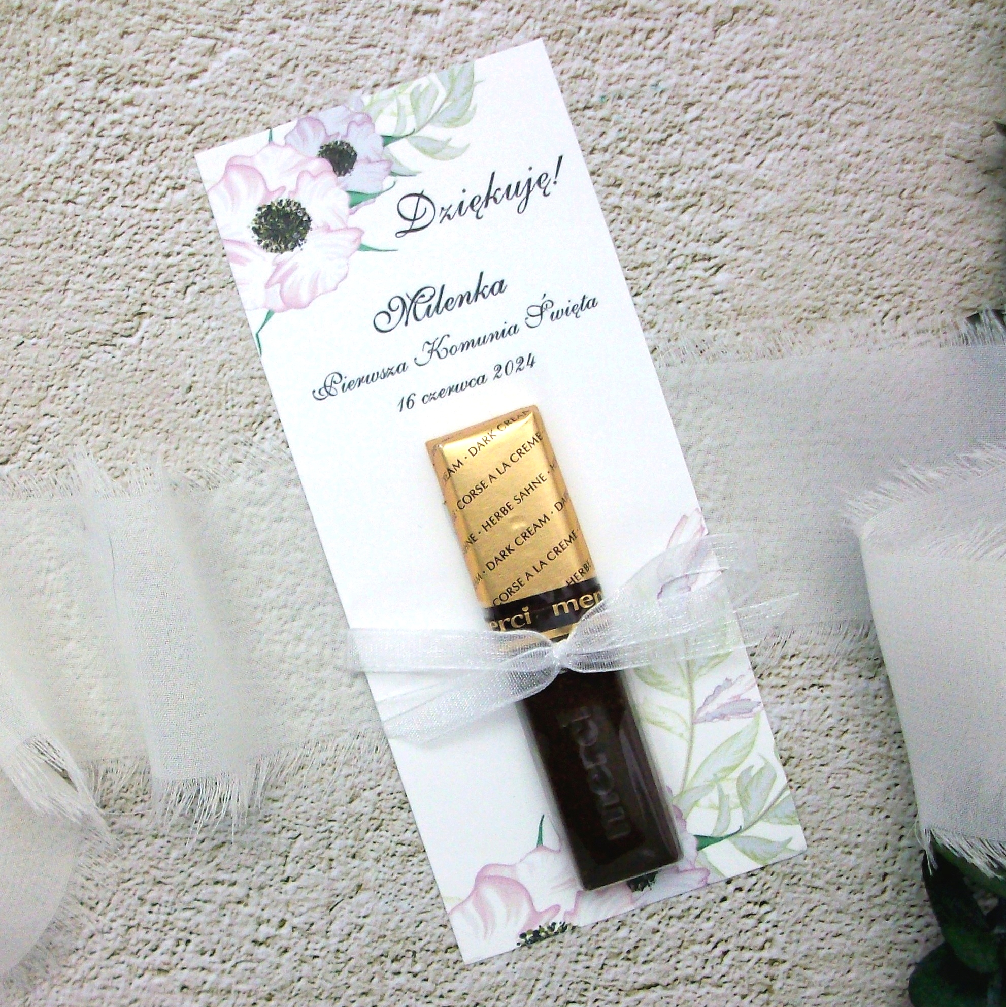pera KOMUNIA | SŁODKIE UPOMINKI DLA GOŚCI MERCI Okazje komunia