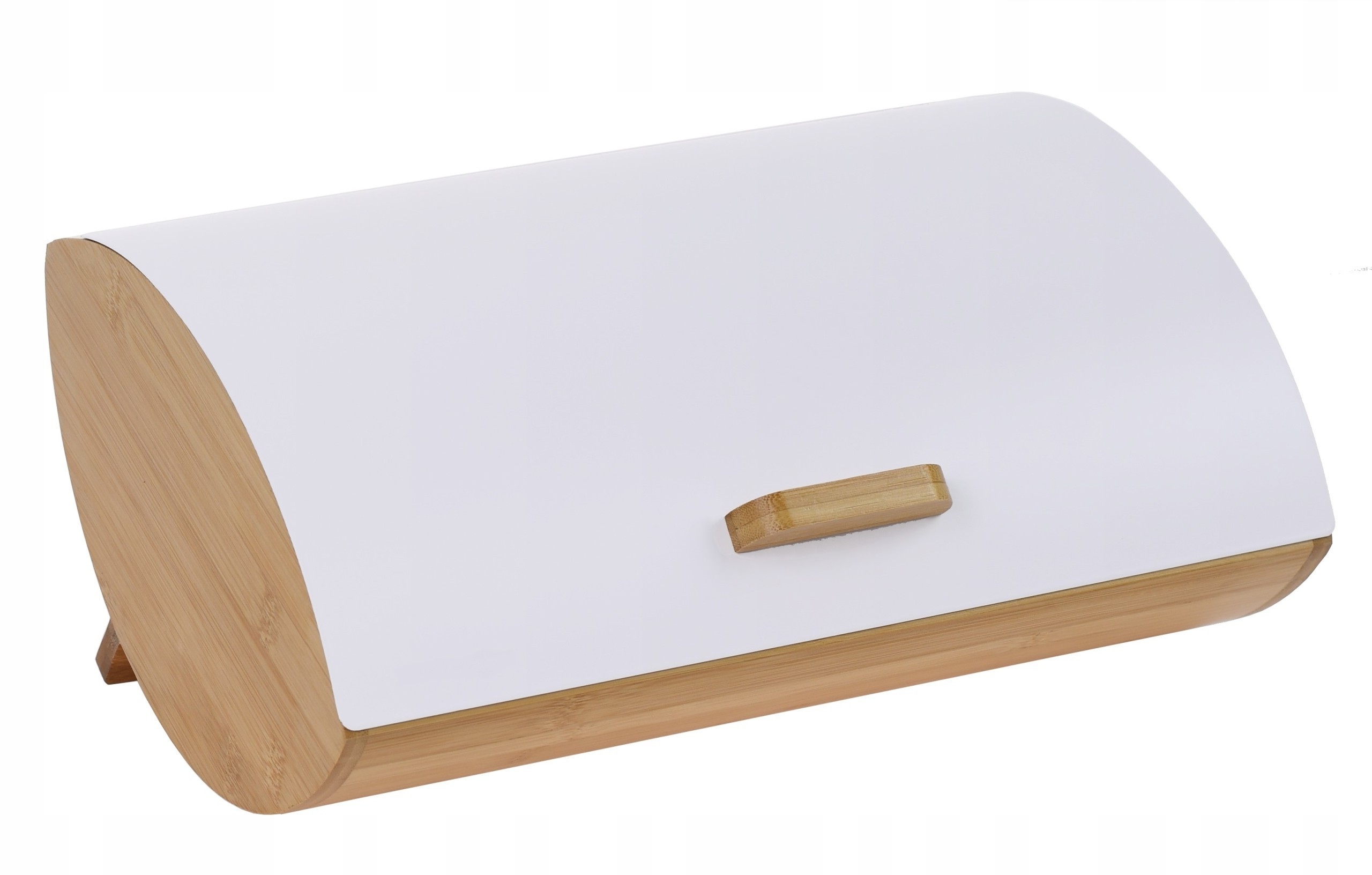 CHLEBAK JEDNOCZĘŚCIOWY POJEMNIK NA PIECZYWO STALOWY BAMBUS CAPRI BIAŁY