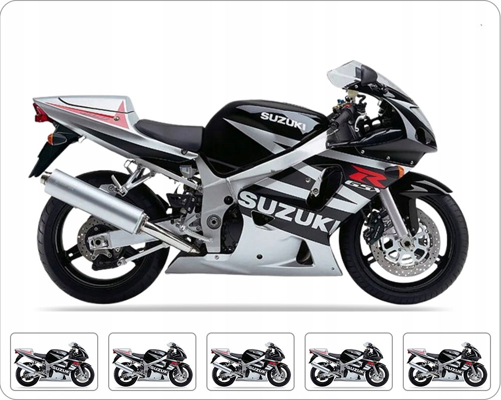 Nálepky Juula Na Suzuki Gsxr 600 2003 Strieborné YD8 Čierne 019