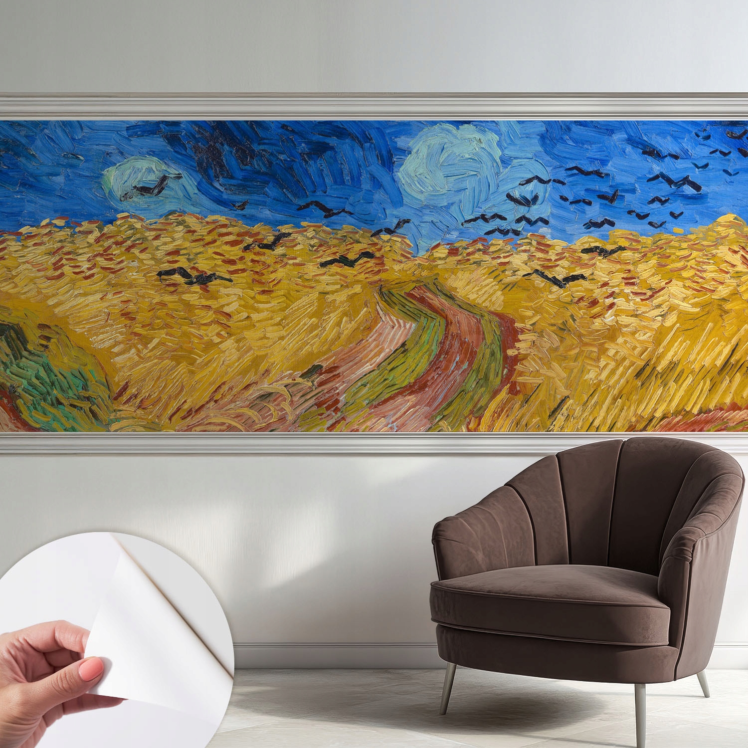 Samolepicí dekorativní fototapeta do ložnice Krajina pole 250x104 cm