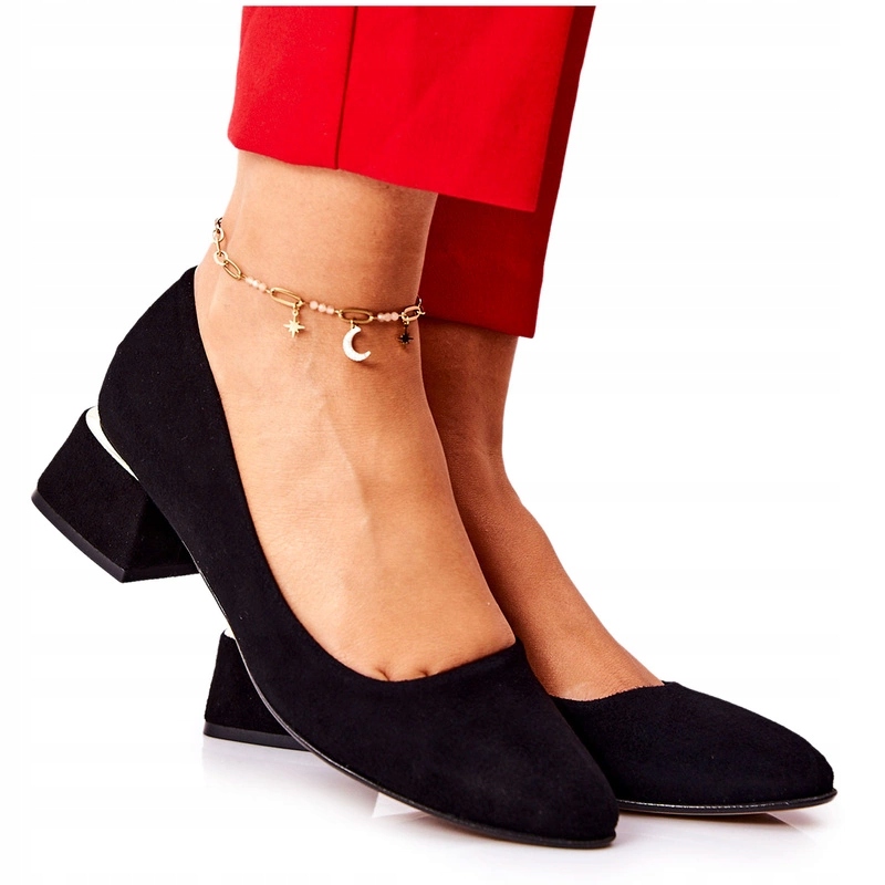 Semišové Lodičky Lewski 3118 Černé 42