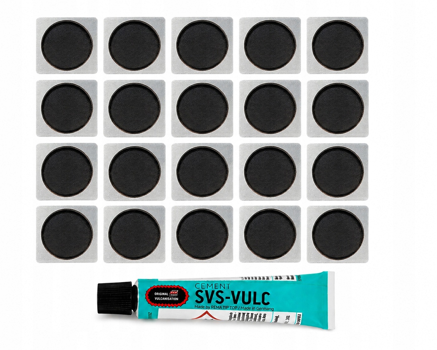 Zestaw łatek do naprawy dętek rowerowych 28mm klej 5g/7ml Mini Bestpatch