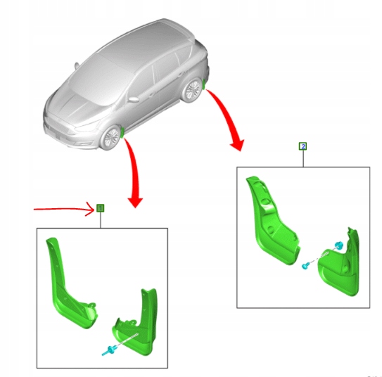CHLAPACZE PRZOD FORD C MAX Mk2 2010 2019