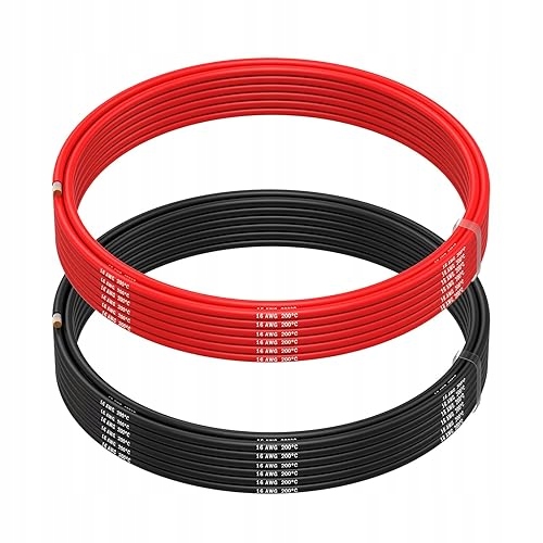 Elektrický Kabel 16 Awg Silikonový Červený Černý 2X5 M Měděný