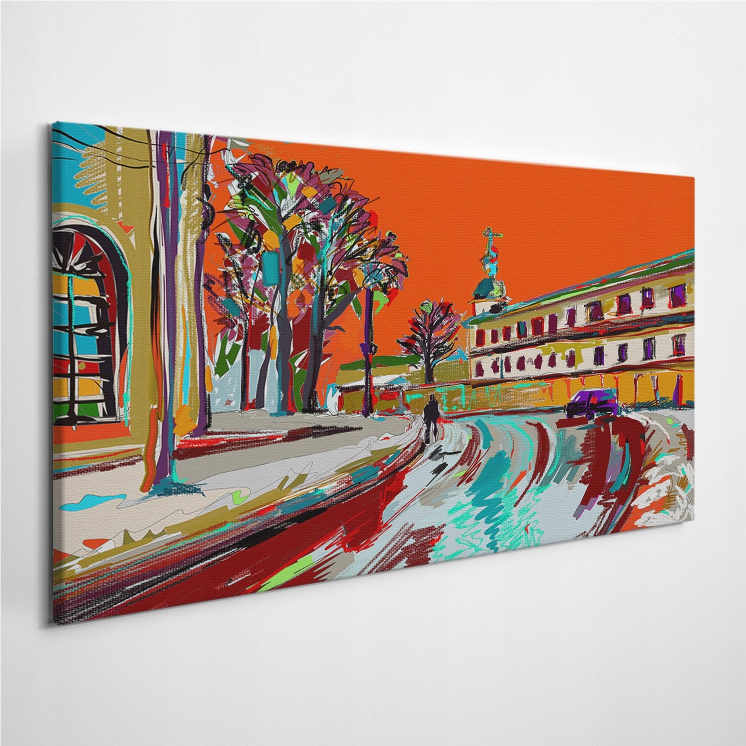 

Foto-obraz na płótnie Krajobraz Zima Miasto 100x50