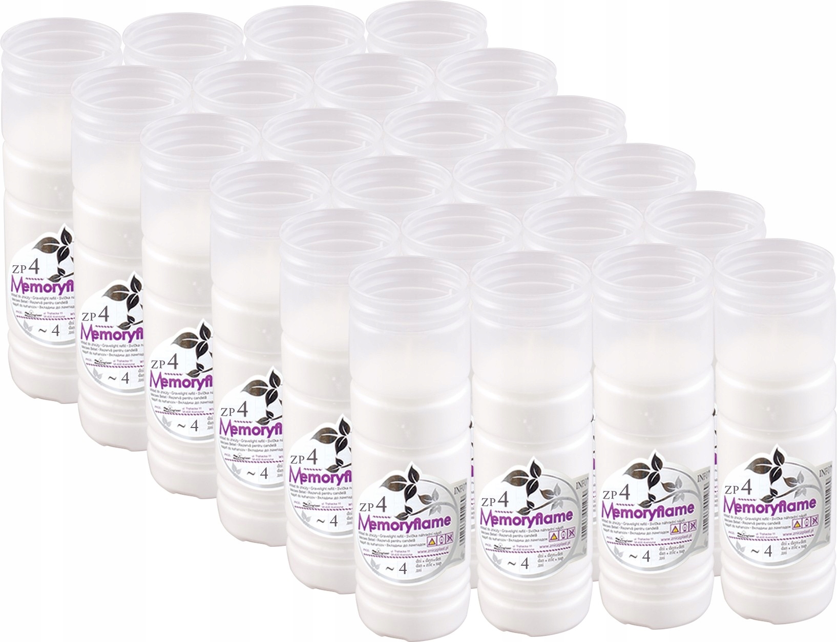 do hřbitovních svíček Parafínové svíčky MemoryFlame 4 dny Univerzální Velikost /24
