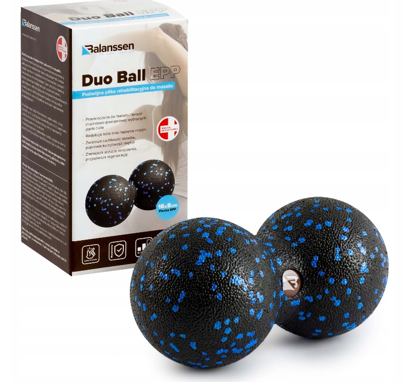 PODWÓJNA PIŁKA MASAŻ PUNKTOWY MIĘSNIE KRĘGOSŁUPA