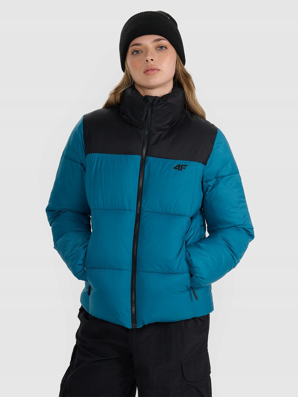 4F Dámská přechodová bunda tyrkysová Xs