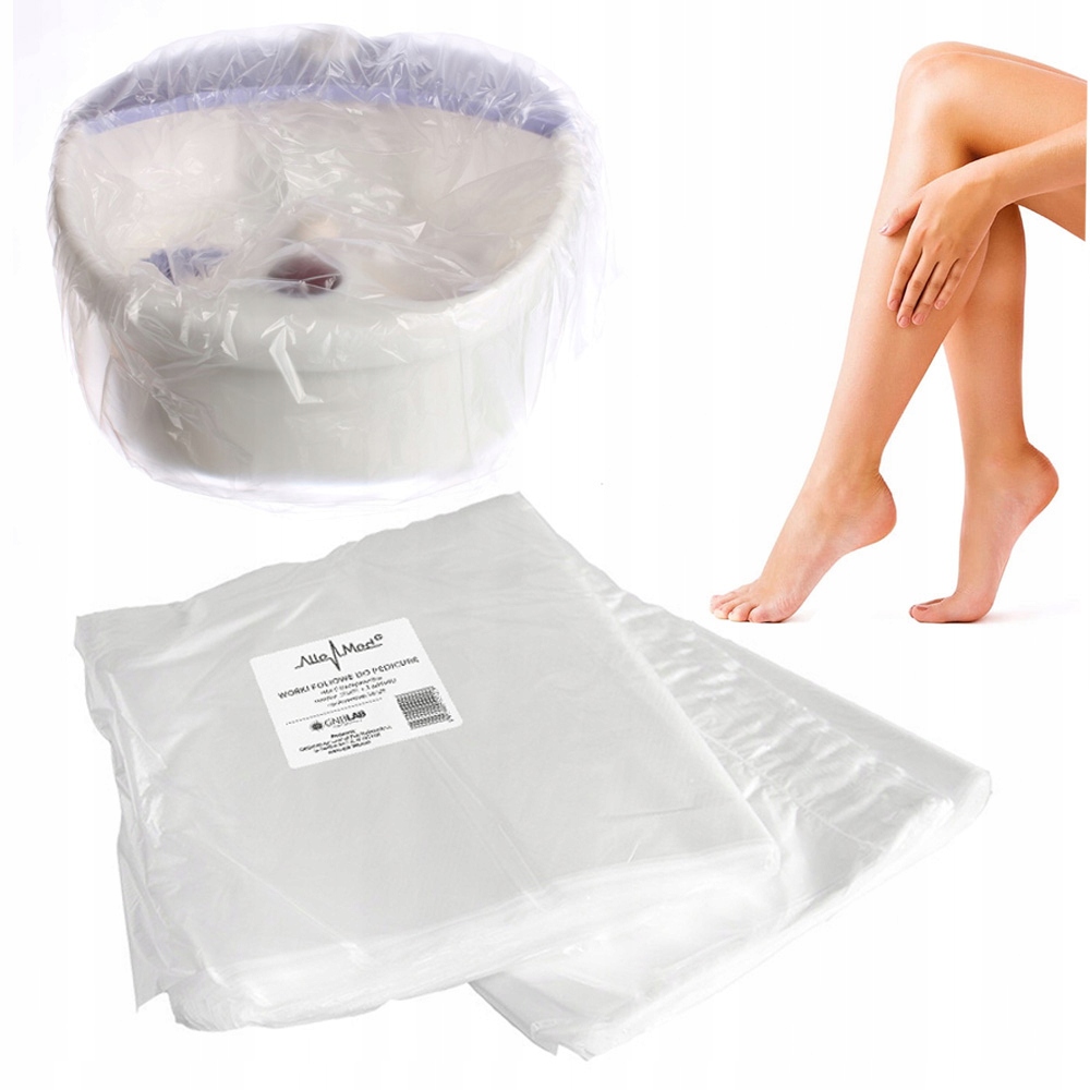 500 x Mikrotenový Sáček Taška na Misky na pedikúru Jednorázová Silná 50x50 cm