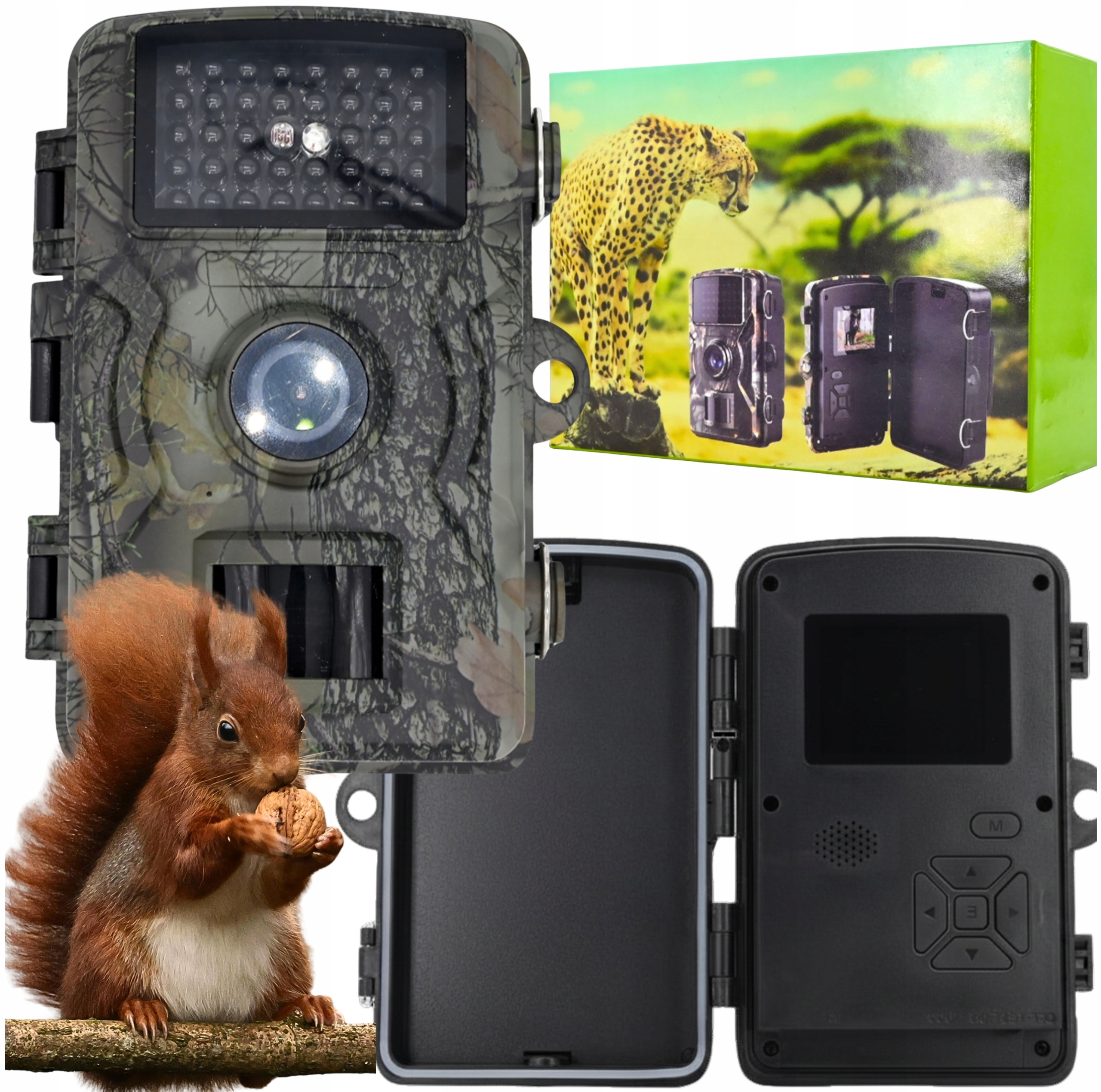 Fotopast Lovecká Lesní Kamera Ir 940 nm Noční Full Hd IP66 Solární Kabel