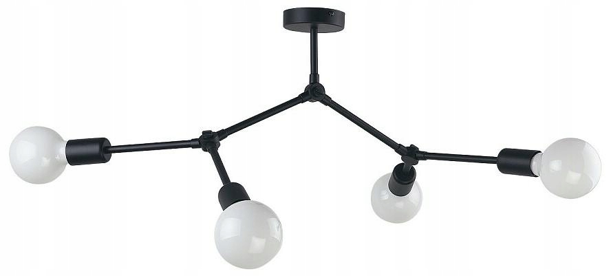 Stropné svietidlo Twig čierne 4xE27 Závesné svietidlo do izby do obývačky do domácnosti