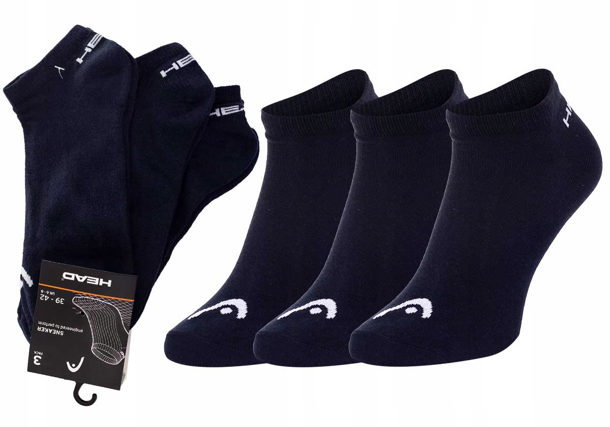 HEAD SKARPETKI STOPKI 3 PARY NAVY r. 35-38