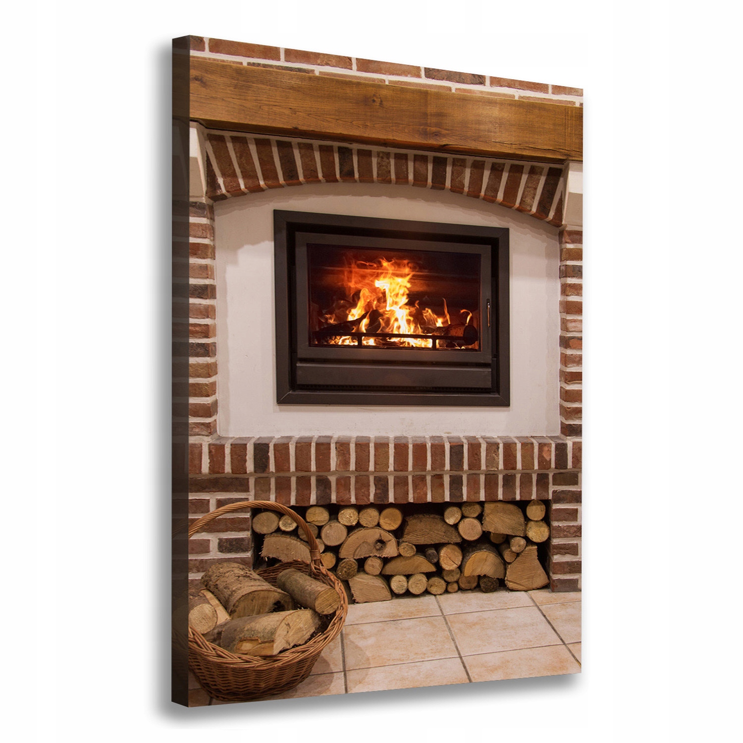 

Nowoczesny obraz canvas na ramie Kominek 70x100 cm