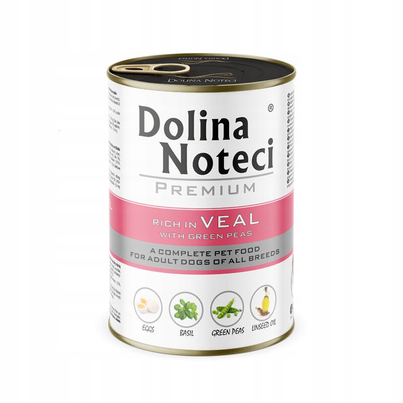 Vlhké krmivo pro psy Dolina Noteci Premium telecí s hráškem 400 g