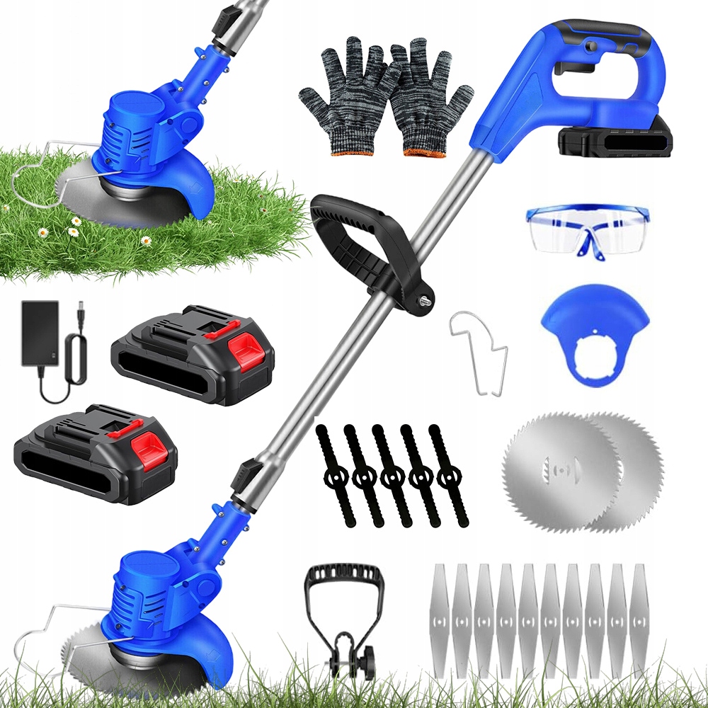 Elektrická Sekačka Na Trávy Ruční Sekačka 350 W Sada Modrá