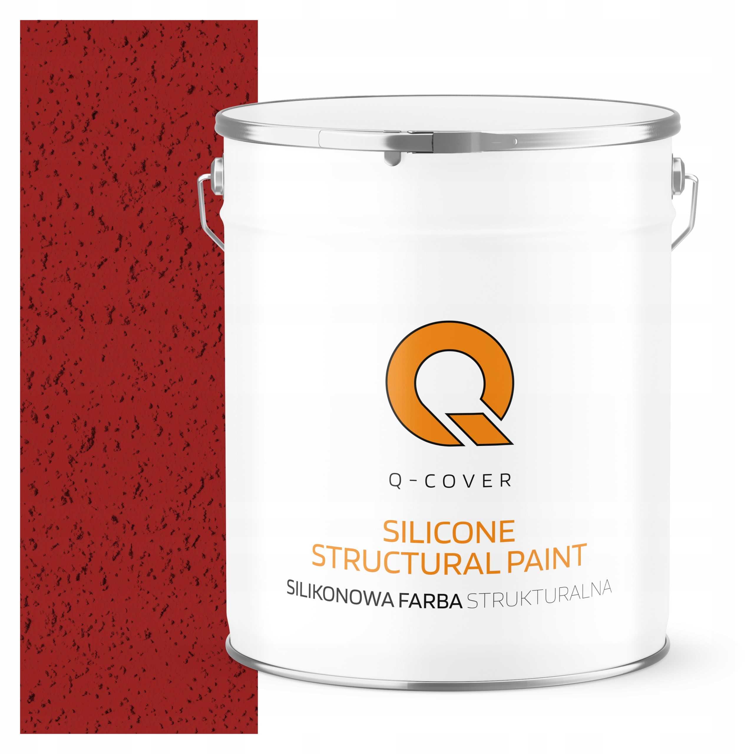 Štruktúrovaná fasádna silikónová fasádna farba 5L červená 3001 Uv