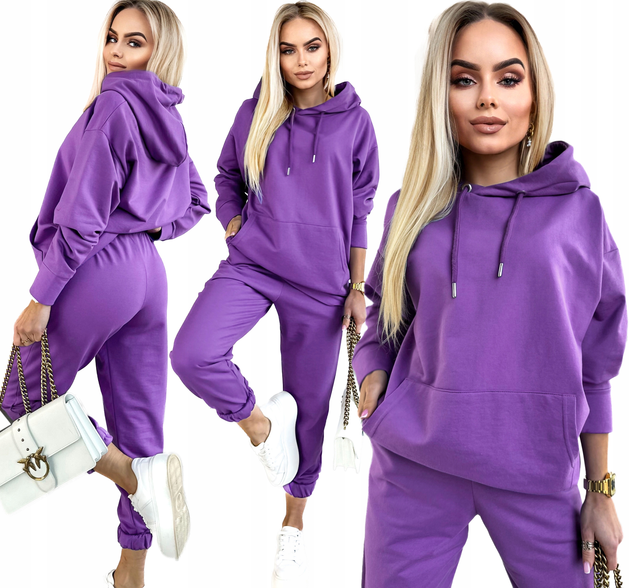 Dres damski Komplet Dresowy spodnie bluza M Laureen